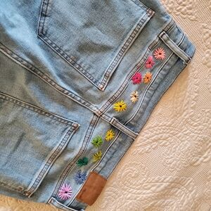 Madewell Stretchy Custom Embroidered High Rise Women's Jeans Size 30